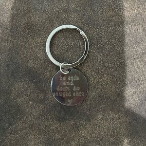 Engraved Silver Keychain